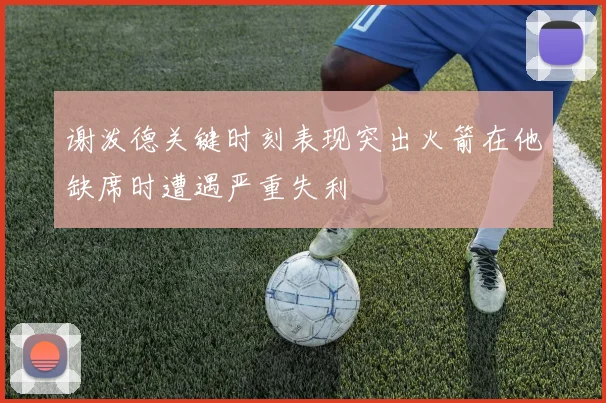 谢泼德关键时刻表现突出火箭在他缺席时遭遇严重失利